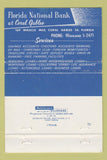 Matchbook Cover - Florida National Bank Coral Gables FL 40 Strike