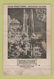 Matchbook Cover - Wellesley College MA WORN 40 Strike