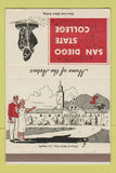 Matchbook Cover - San Diego State College Aztecs CA 40 Strike