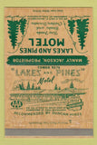 Matchbook Cover - Lake and Pines Motel St Paul MN 40 Strike