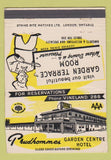 Matchbook Cover - Prudhommes Garden Centre Hotel Vineland ON WEAR 40 Strike