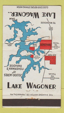 Matchbook Cover - Lake Wagoner OK Majestic Hotel WEAR 36 Strike
