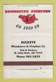 Matchbook Cover - Woodstove North Little Rock AR Razorbacks Schedule 40 Strike