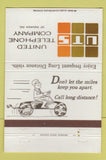 Matchbook Cover - United Telephone Company of Indiana 40 Strike