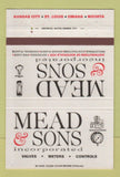 Matchbook Cover - Mead & Sons Valves Meters Controls Omaha Wichita 40 Strike