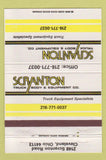 Matchbook Cover - Scranton Truck Body Equipment Cleveland OH 40 Strike