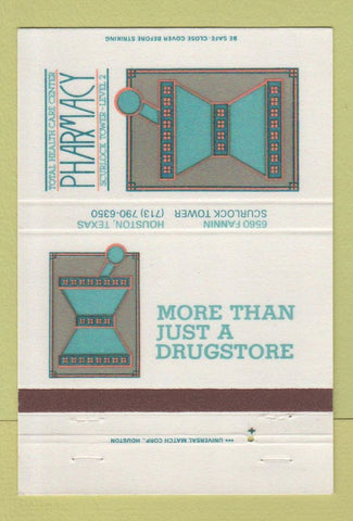 Matchbook Cover - Total Health Pharmacy Houston TX 40 Strike