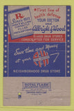 Matchbook Cover - Mobile AL A&W Drug Store 40 Strike
