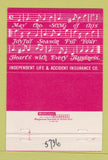 Matchbook Cover - Independent Life Accident Insurance Jacksonville FL 40 Strike
