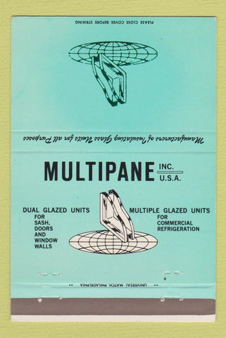 Matchbook Cover - Multipane Insulated Glass Pennsauken NJ 40 Strike