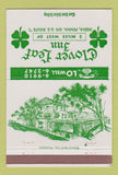 Matchbook Cover - Clover Leaf Inn Media PA 40 Strike
