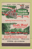 Matchbook Cover - Scott's Motel Erie PA 40 Stick
