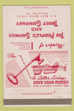 Matchbook Cover - People's Savings Trust Hazleton PA 40 Strike