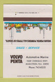 Matchbook Cover - Volvo Penta Boat Motors Marathon FL 40 Strike