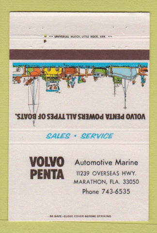 Matchbook Cover - Volvo Penta Boat Motors Marathon FL 40 Strike