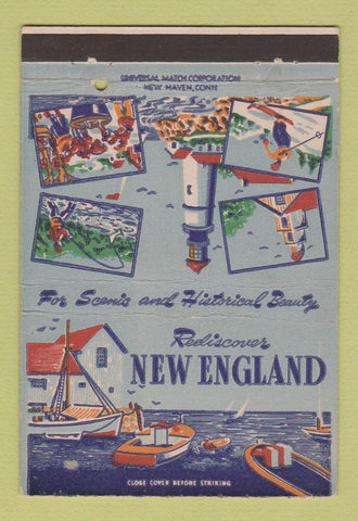 Matchbook Cover - Tourism New England 40 Strike
