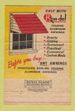 Matchbook Cover - Ron-del Awnings Cleveland OH 40 Strike
