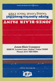Matchbook Cover - Jones Blair Paint Dallas TX 40 Strike