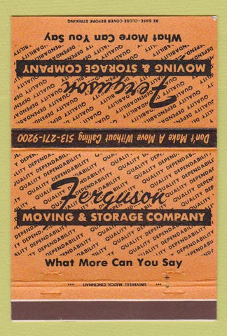 Matchbook Cover - Ferguson Moving Storage Cincinnati OH 40 Strike
