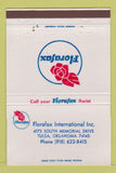 Matchbook Cover - Florafax Flowers Tulsa OK 40 Strike