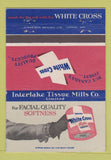 Matchbook Cover - White Cross Toilet Paper Bath Tissue WEAR 40 Strike
