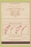 Matchbook Cover - Hamilton Watches 40 Strike