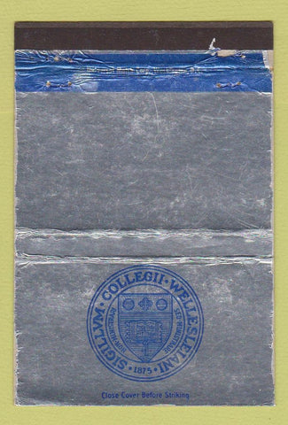 Matchbook Cover - Wellesley College MA WORN 40 Strike