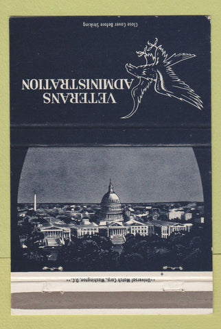 Matchbook Cover - Veterans Administration US Capitol Building 40 Strike