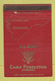 Matchbook Cover - Camp Pendleton VA WEAR Army 40 Strike