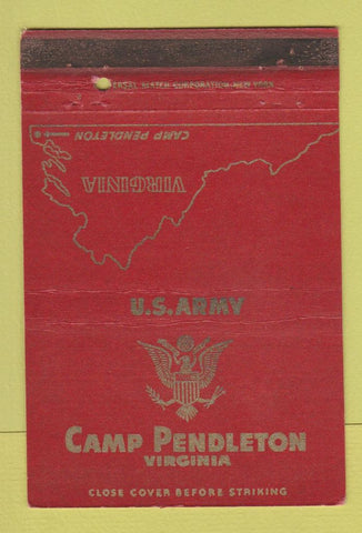 Matchbook Cover - Camp Pendleton VA WEAR Army 40 Strike