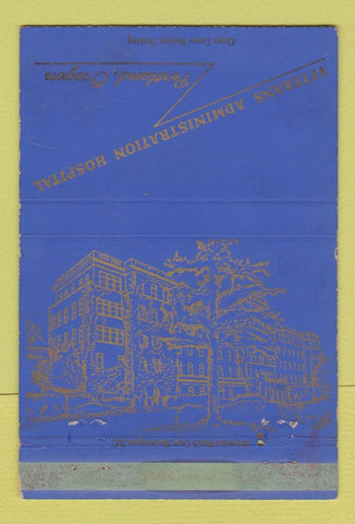 Matchbook Cover - Veterans Administration Hospital Portland OR 40 Strike