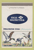 Matchbook Cover - Wellington Fund Philadelphia PA WORN 40 Strike
