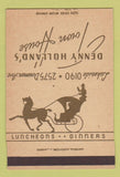 Matchbook Cover - Denny Holland's Town House Milwaukee WI SAMPLE 40 Strike