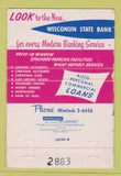 Matchbook Cover - Wisconsin State Bank Green Bay WI 40 Strike