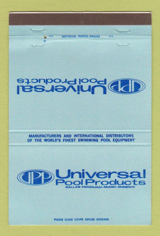 Matchbook Cover - Universal Pool Products Dallas Honolulu Miami 40 Strike