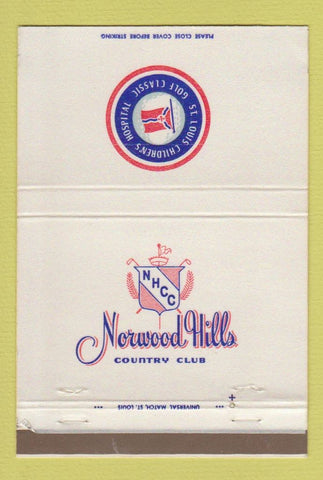 Matchbook Cover - Norwood Hills Country Club St Louis MO Golf 40 Strike