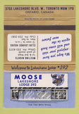 Matchbook Cover - Moose Lodge Toronto ON 40 Strike