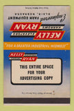 Matchbook Cover - Kelly Ryan Farm Equipment Blair NE tractors 40 Strike