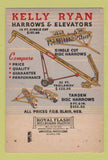 Matchbook Cover - Kelly Ryan Farm Equipment Blair NE tractors 40 Strike