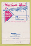 Matchbook Cover - Manchester Bank of St Louis MO 40 Strike