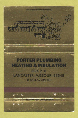 Matchbook Cover - Home Foamers Plumbing Insulation Lancaster MO 40 Strike