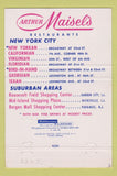 Matchbook Cover - Arthur Maisel's Restaurant New York City 40 Strike