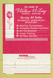 Matchbook Cover - Wallace W Long Funeral Home Bethlehem PA 40 Strike