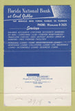 Matchbook Cover - Florida National Bank Coral Gables FL 40 Strike