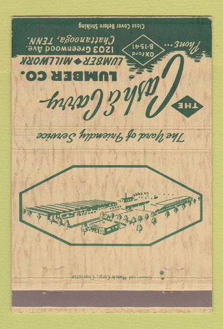 Matchbook Cover - Cash and Carry Lumber Chattanooga TN 40 Strike