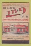 Matchbook Cover - RA Gall Real Estate Cleveland OH WORN 40 Stick