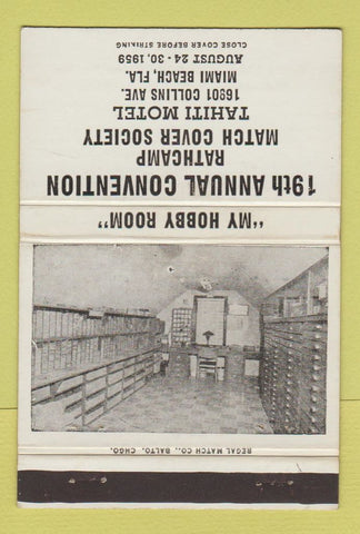 Matchbook Cover - RMS Tahiti Motel Miami Beach FL GREAT PICTURE! 40 Strike