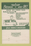 Matchbook Cover - Eglin Air Force Base Snack Truck FL 40 Strike