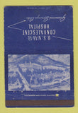 Matchbook Cover - US Naval Hospital Glenwood Springs Colorado 40 Strike