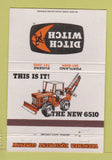Matchbook Cover - Ditch Witch Trench Equipment Portland Eugene OR 40 Strike